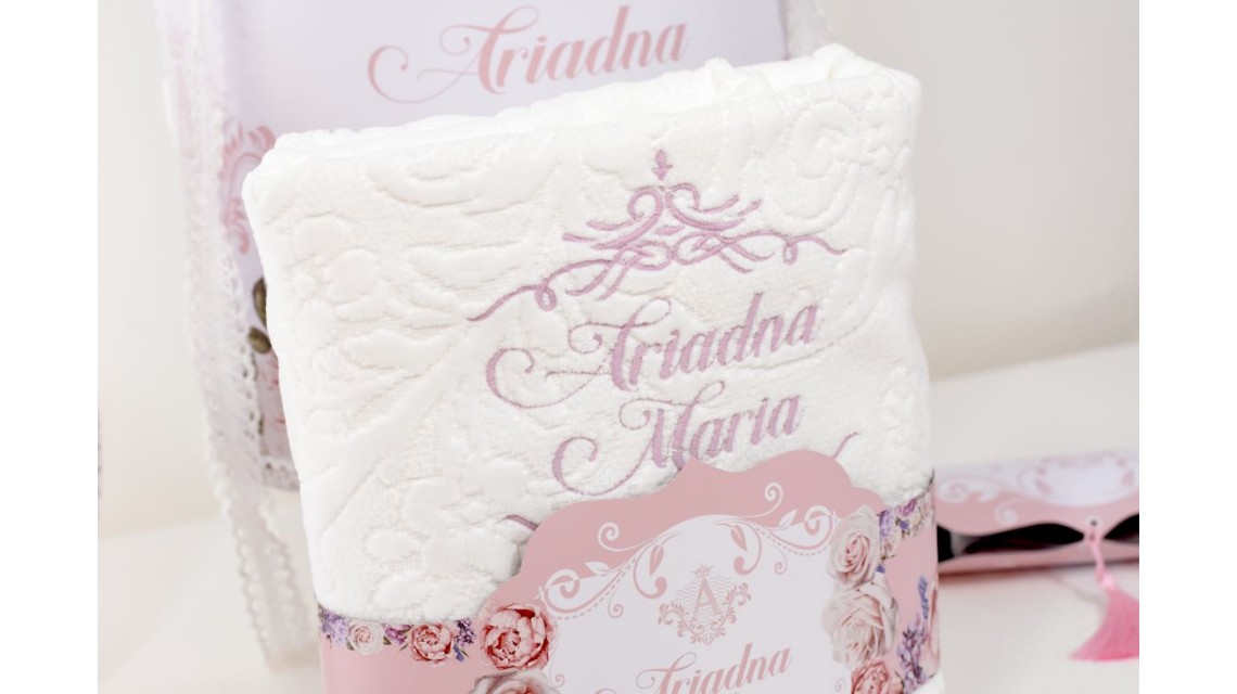 Trusou de botez regal pentru fetite tematica florala, Mica printesa 31